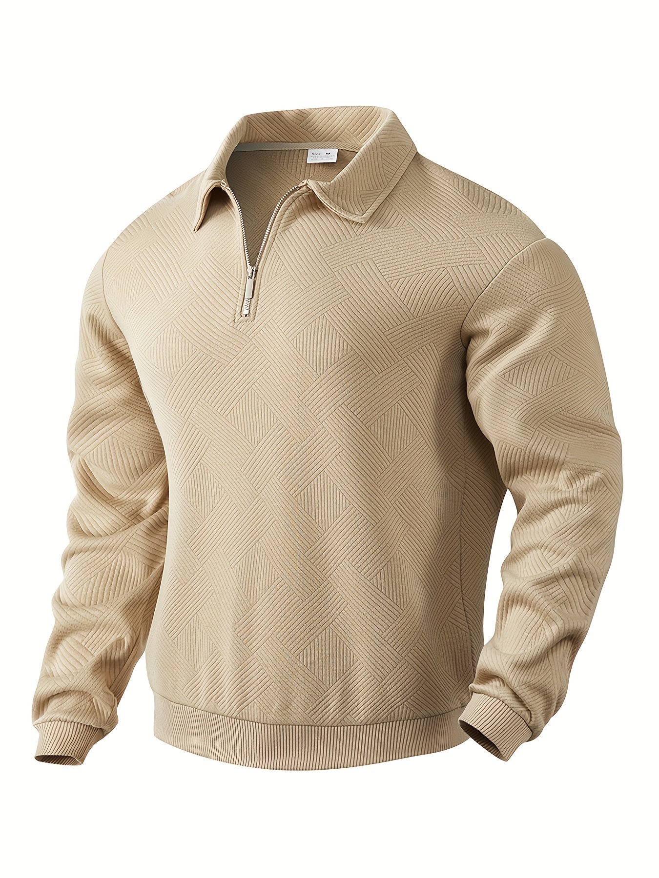 Étoile Argentée™ | Vintage Zip-Up Trui met Design géométrique
