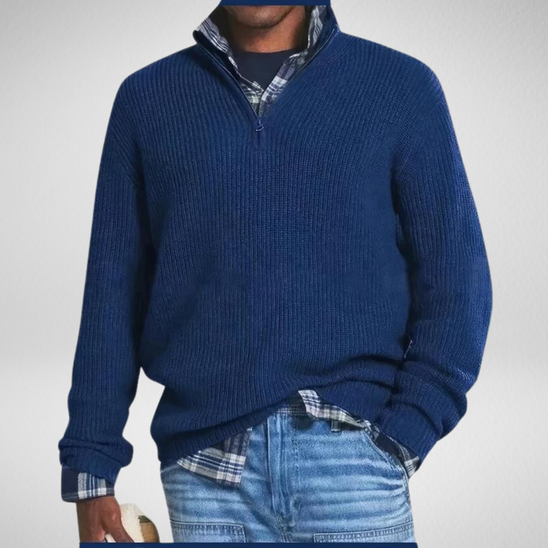 Étoile Argentée™ | Pull en maille zippé
