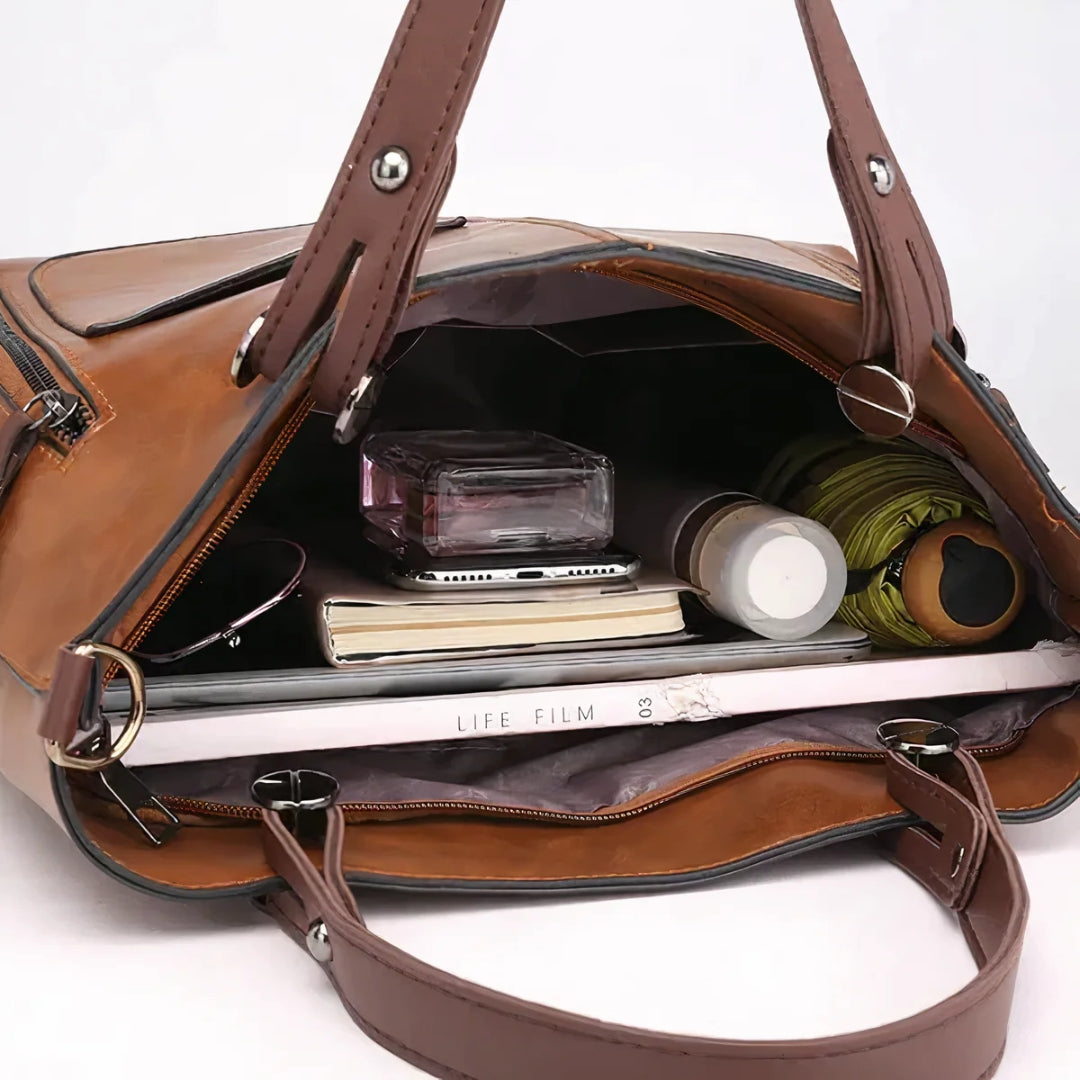 Étoile Argentée™ | Sac Bandoulière Cuir Vintage