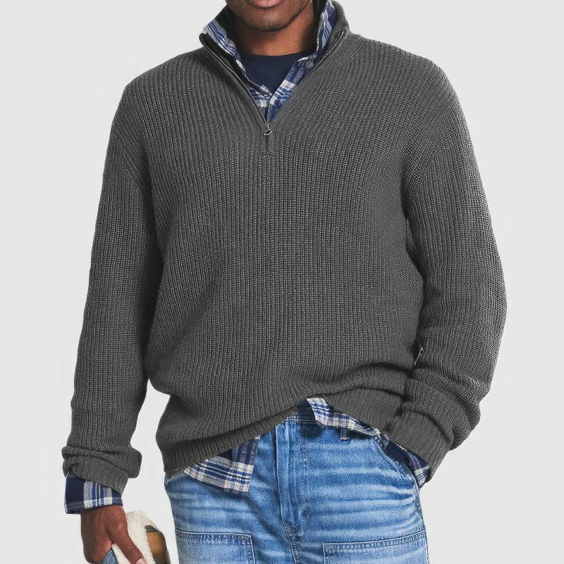 Étoile Argentée™ | Pull en maille zippé