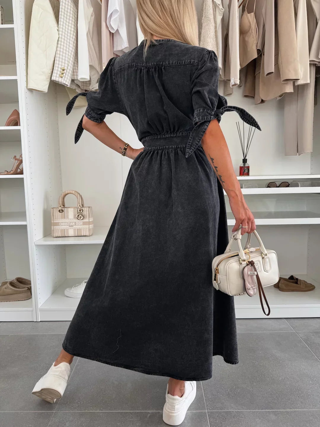 Étoile Argentée™ | Robe en denim éclatante