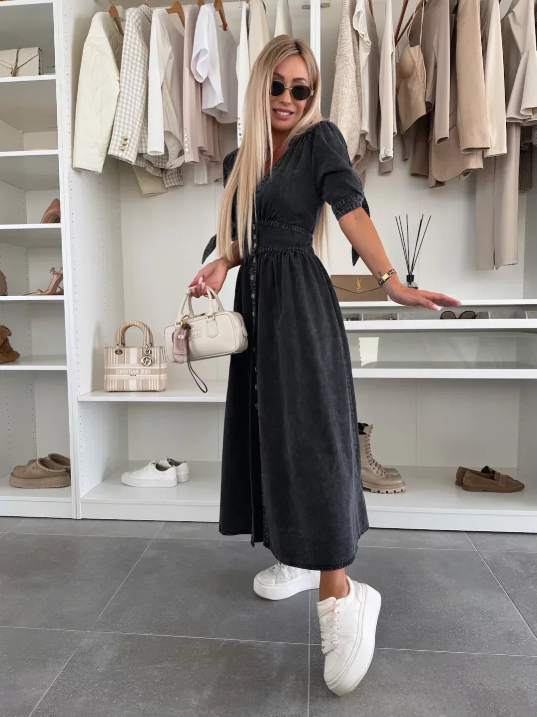 Étoile Argentée™ | Robe en denim éclatante