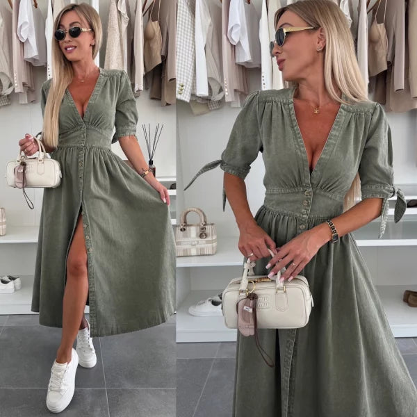 Étoile Argentée™ | Robe en denim éclatante